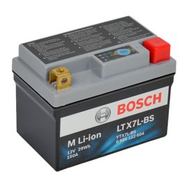 Bosch lithium MC batteri LTX7L-BS 12volt 2,4Ah +pol til højre